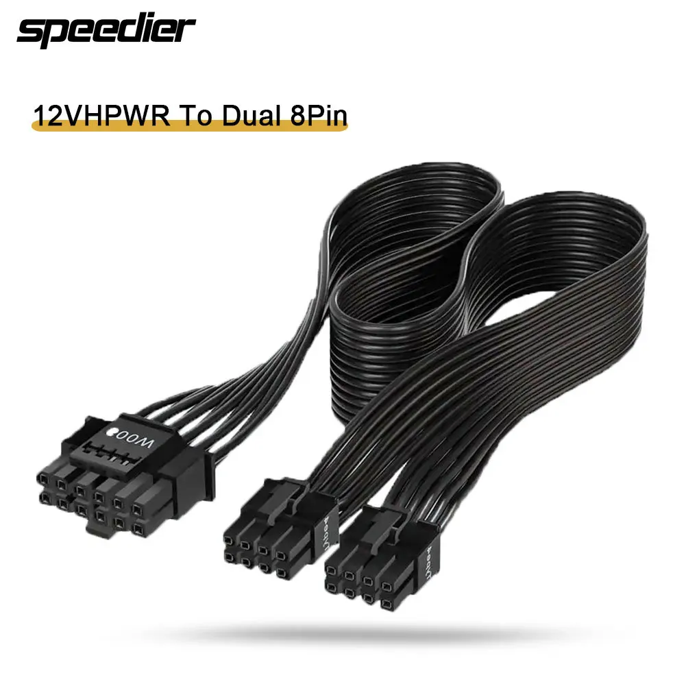Dual 8Pin To 16Pin 12Vhpwr Cable - Cable Modular de alimentación 12VHPWR ATX3.0
