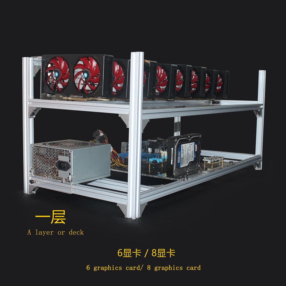 6 8 12 19 GPU Miner Mining Rig - Gpu Mining Rig Frame 8 Gpu reseña y precio